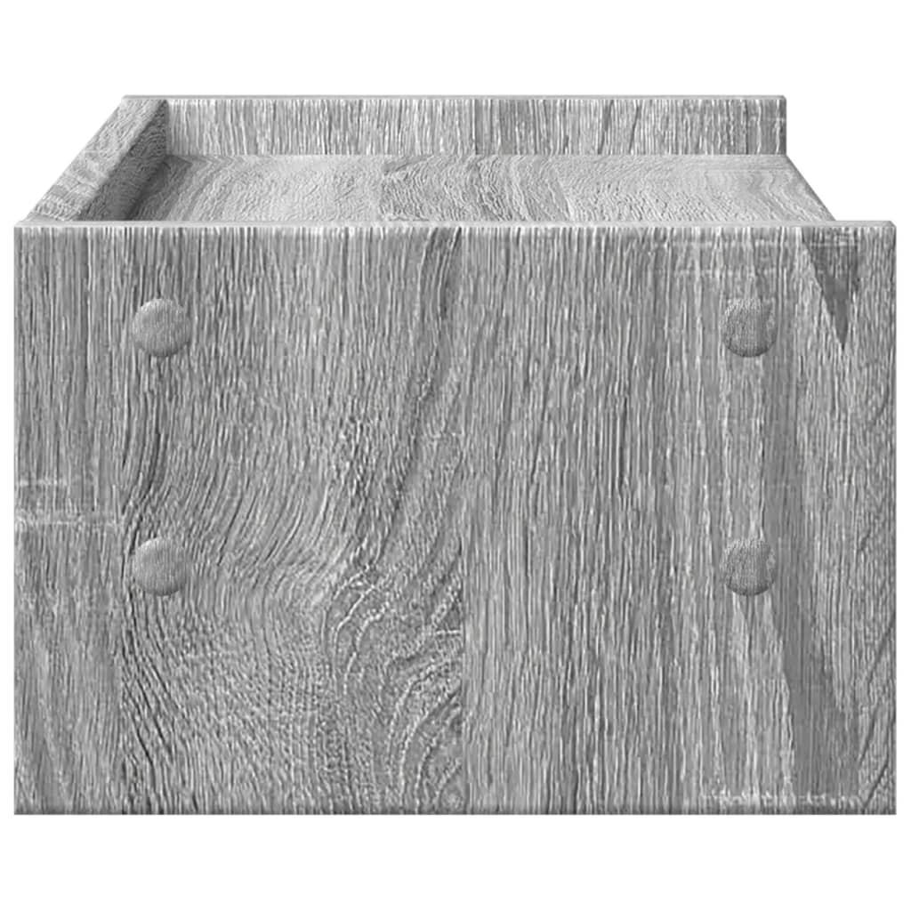 Suporte monitor 42x24x16 cm derivados de madeira cinza sonoma