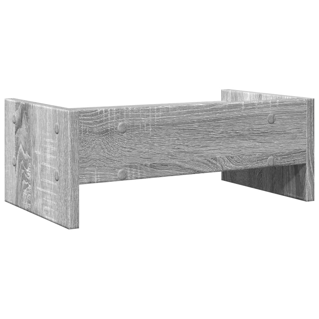 Suporte monitor 42x24x16 cm derivados de madeira cinza sonoma