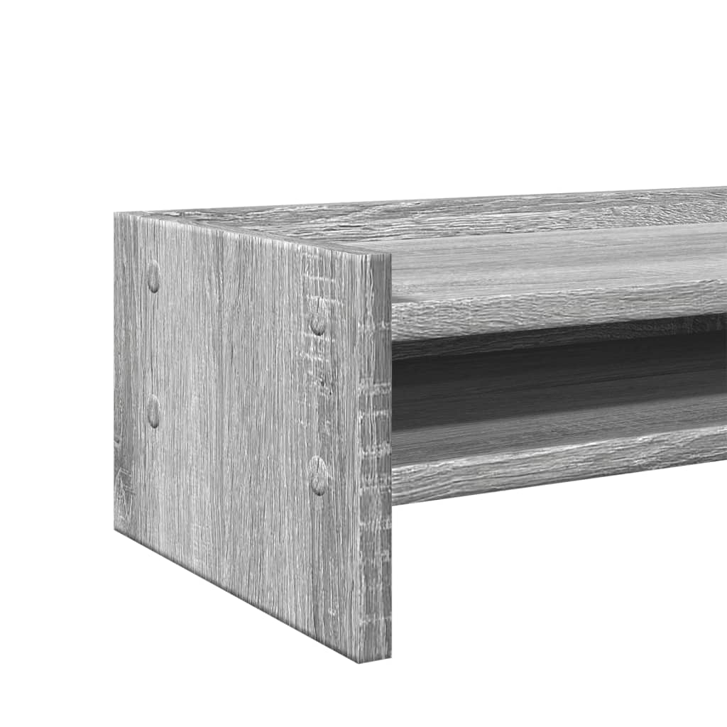 Suporte monitor 42x24x16 cm derivados de madeira cinza sonoma
