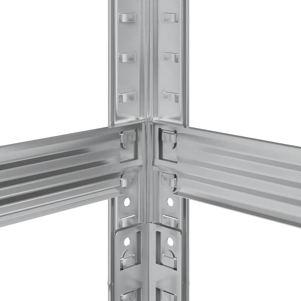 Prateleira para pneus de 2 camadas prateada 110x40x180 cm aço