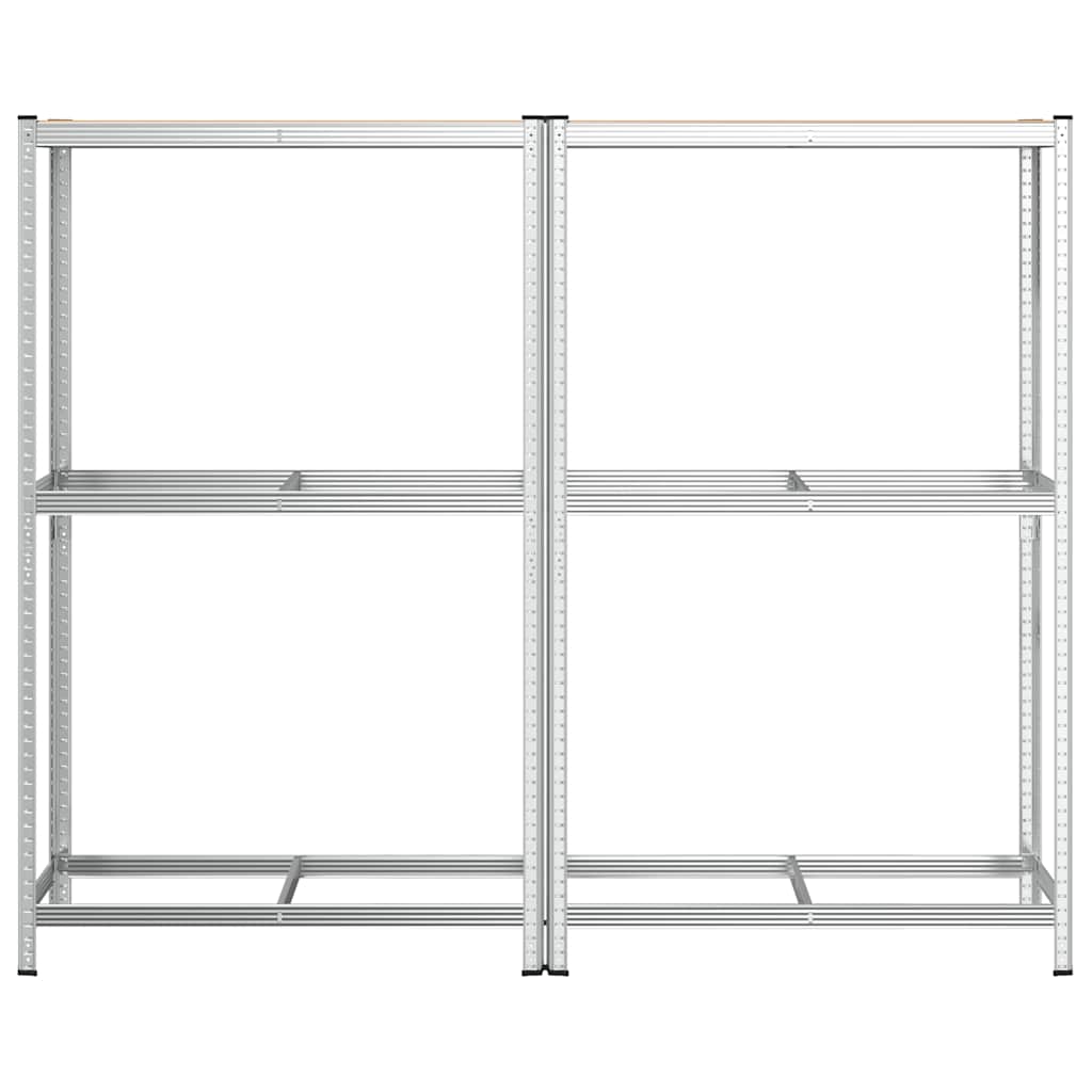 Prateleiras para pneus de 2 camadas 2unid prateado 110x40x180cm