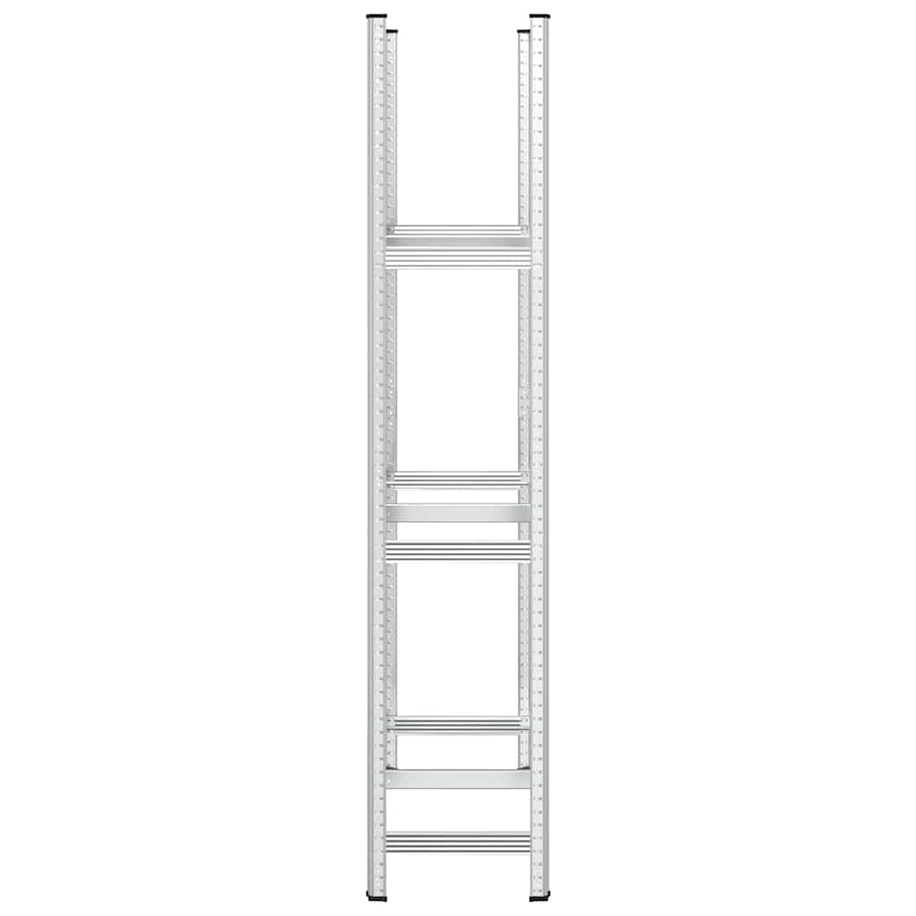 Prateleira para pneus de 3 camadas prateado 110x40x200 cm aço