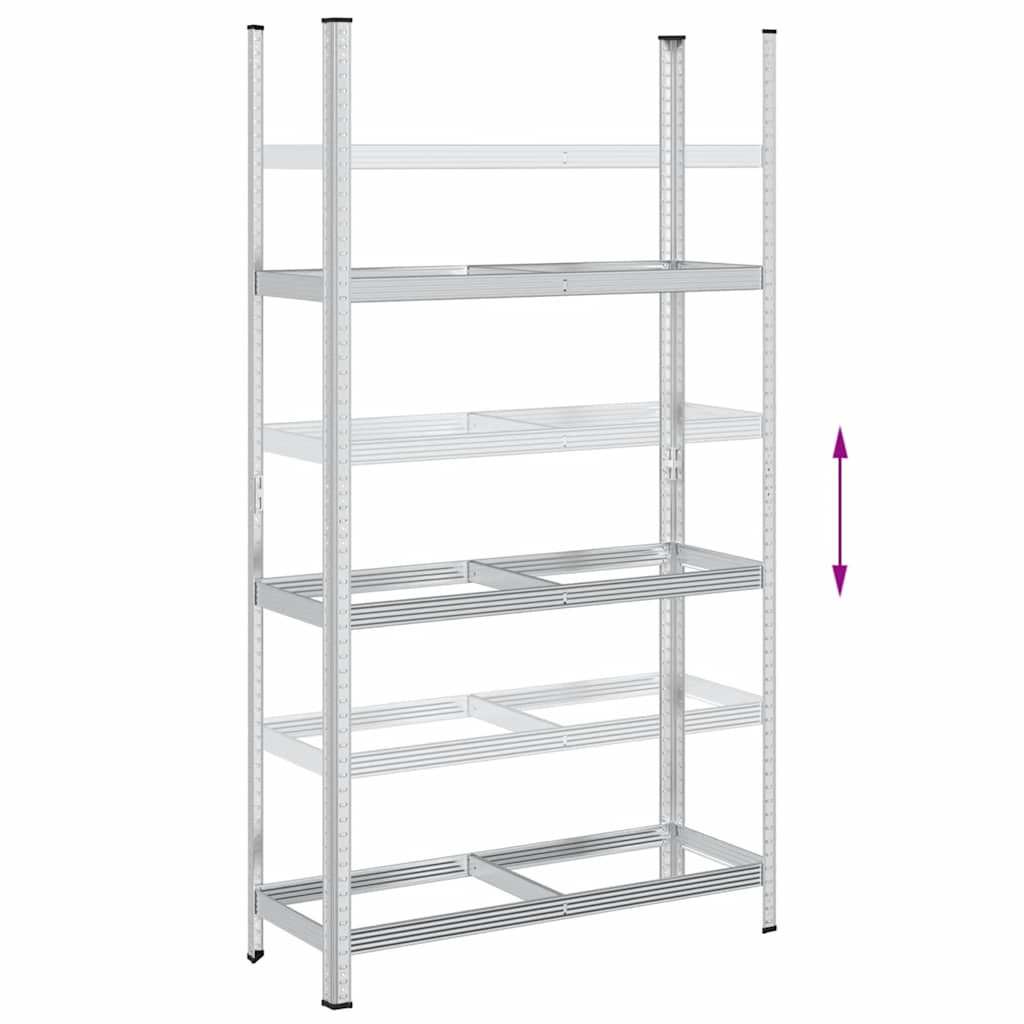 Prateleira para pneus de 3 camadas prateado 110x40x200 cm aço