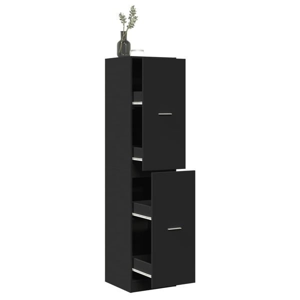 Armário boticário 40x41x174,5 cm derivados de madeira preto