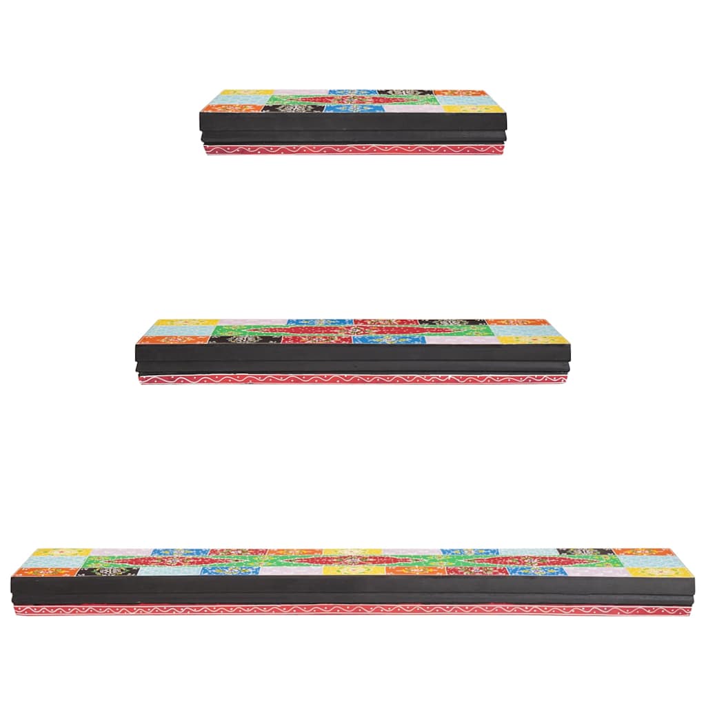 Prateleiras de Parede 3 pcs Multicolor 100 x 20 x 6 cm