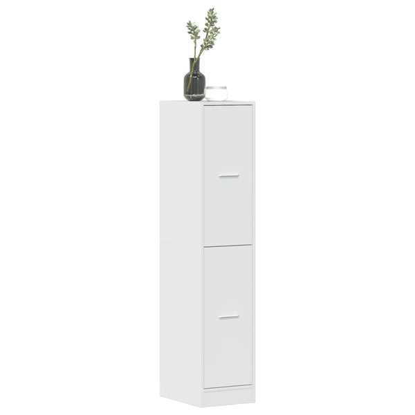 Armário de boticário derivados de madeira branco brilhante