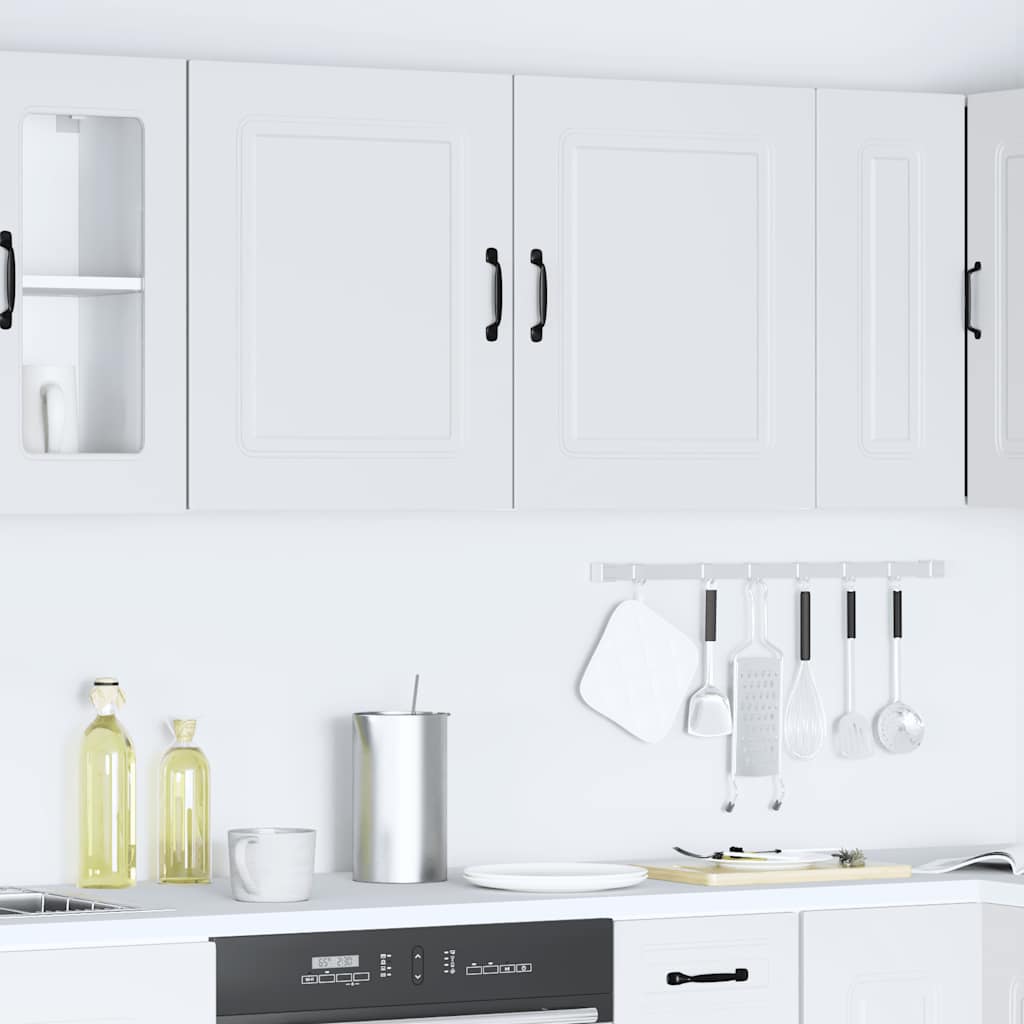 Armários de parede de cozinha 2pcs Kalmar deriv. madeira branco