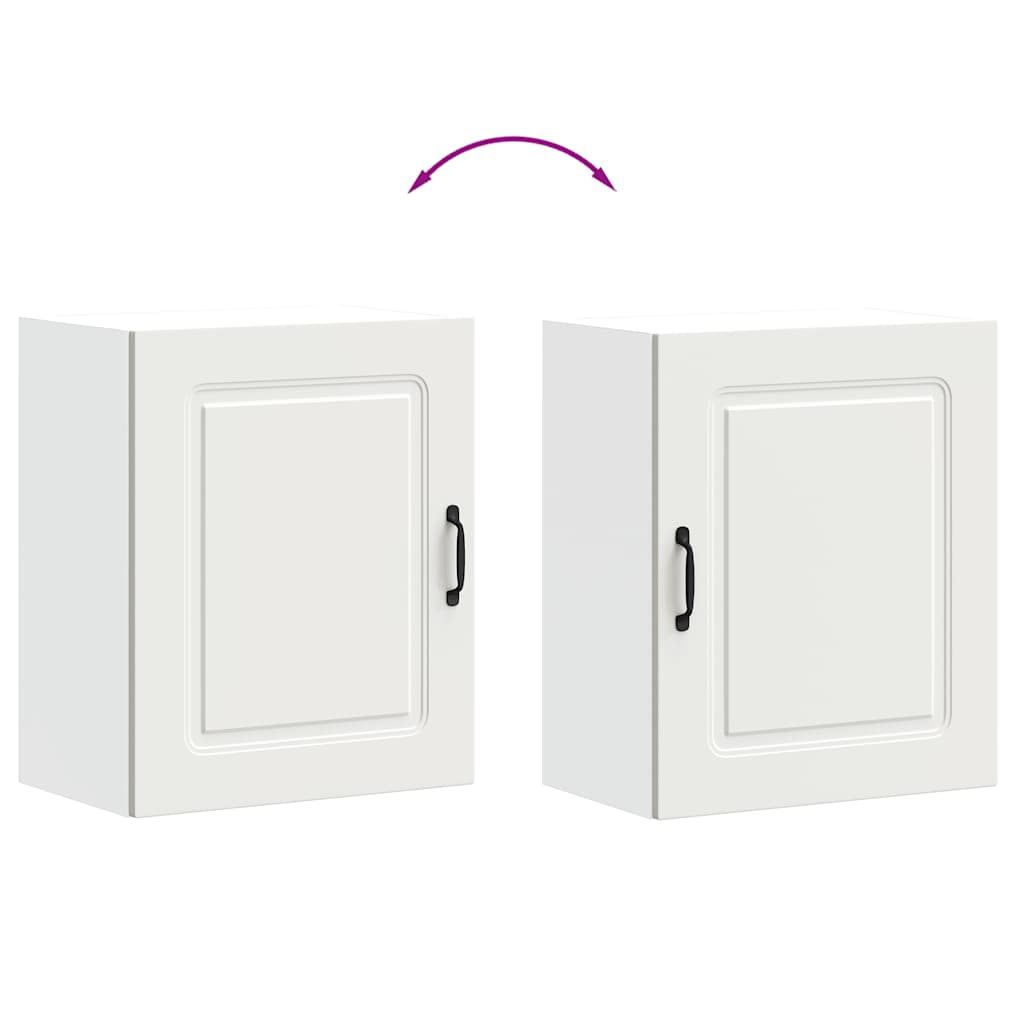 Armários de parede de cozinha 2pcs Kalmar deriv. madeira branco
