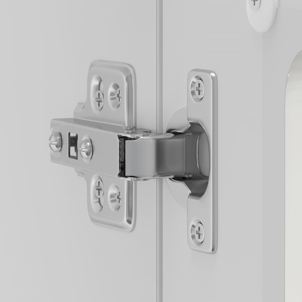 Armário parede de cozinha porta vidro Kalmar branco alto brilho