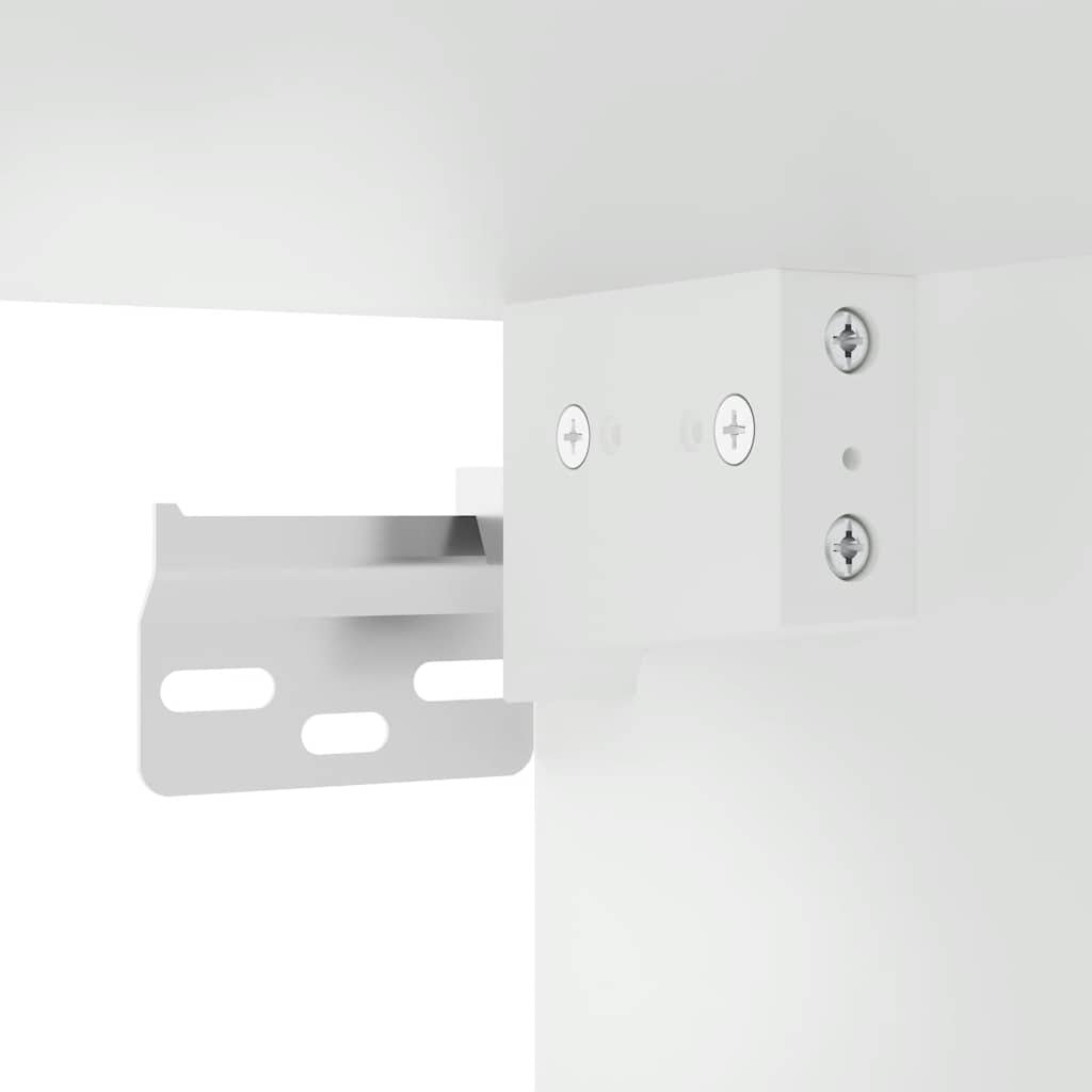 Armário parede de cozinha porta vidro Kalmar branco alto brilho