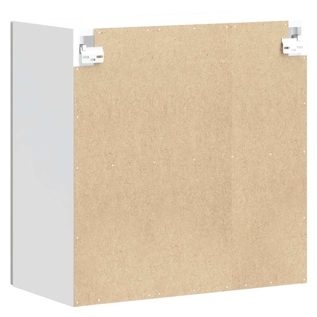 Armário parede de cozinha porta vidro Kalmar branco alto brilho