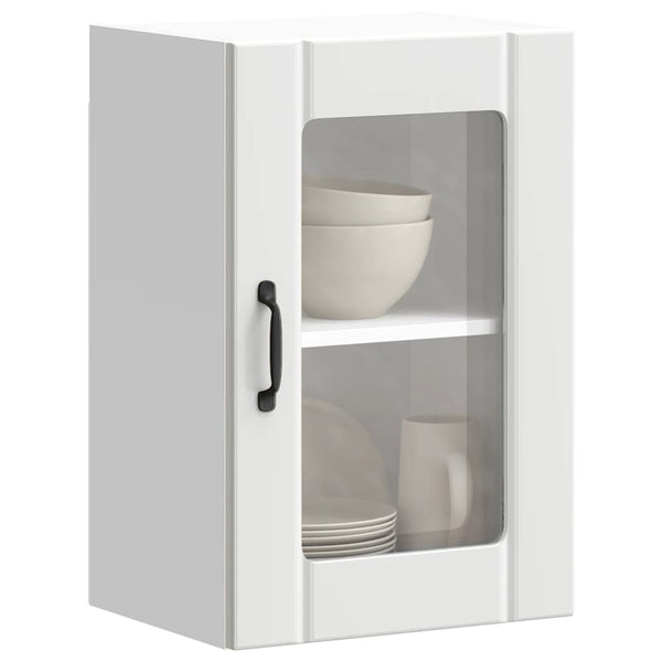 Armário de parede de cozinha porta vidro Lucca branco
