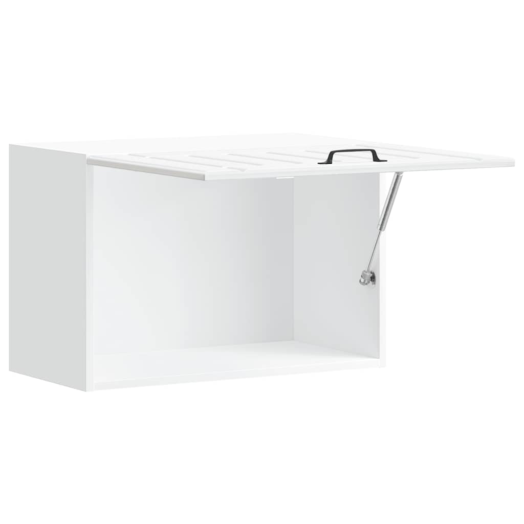 Armário de parede da cozinha Lucca madeira branco brilhante