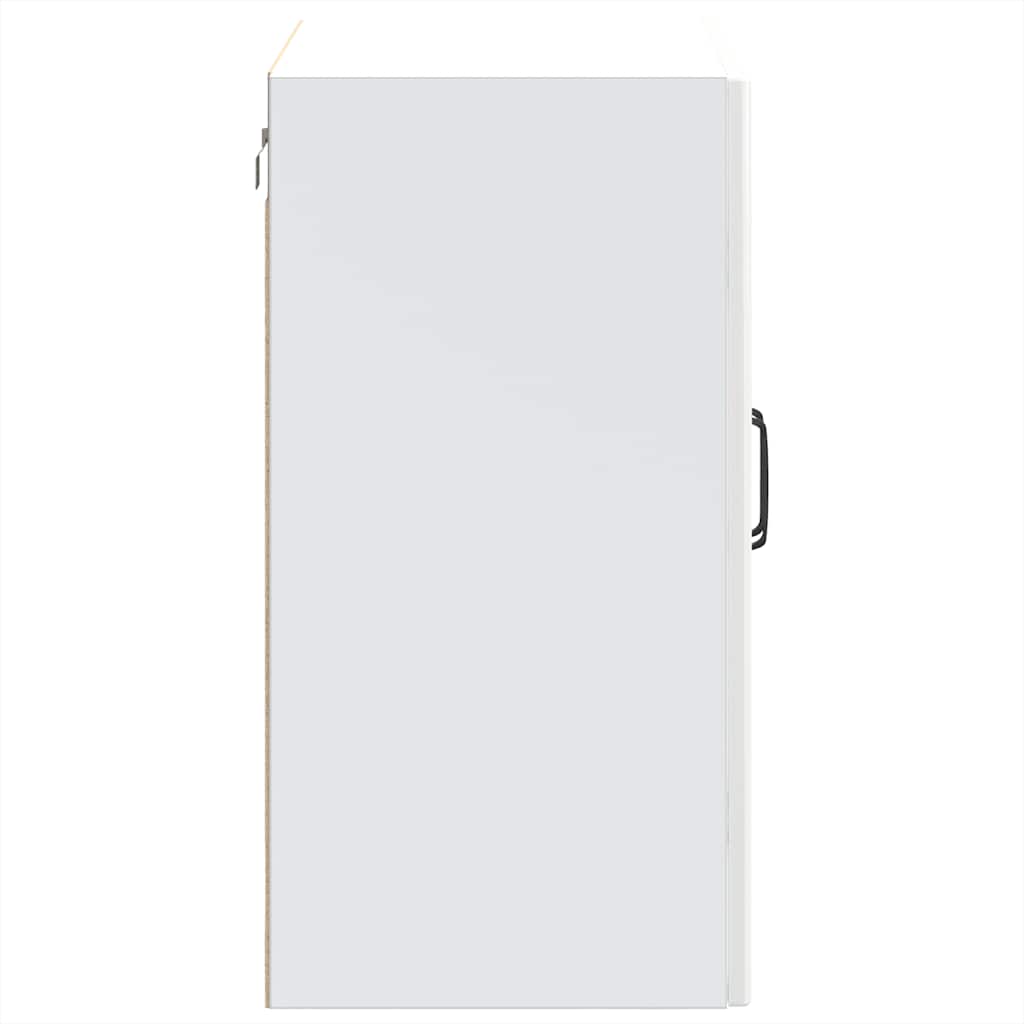 Armário parede de cozinha porta vidro Lucca branco brilhante