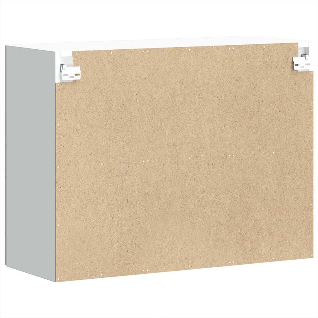 Armário de parede de cozinha porta vidro Lucca cinza cimento