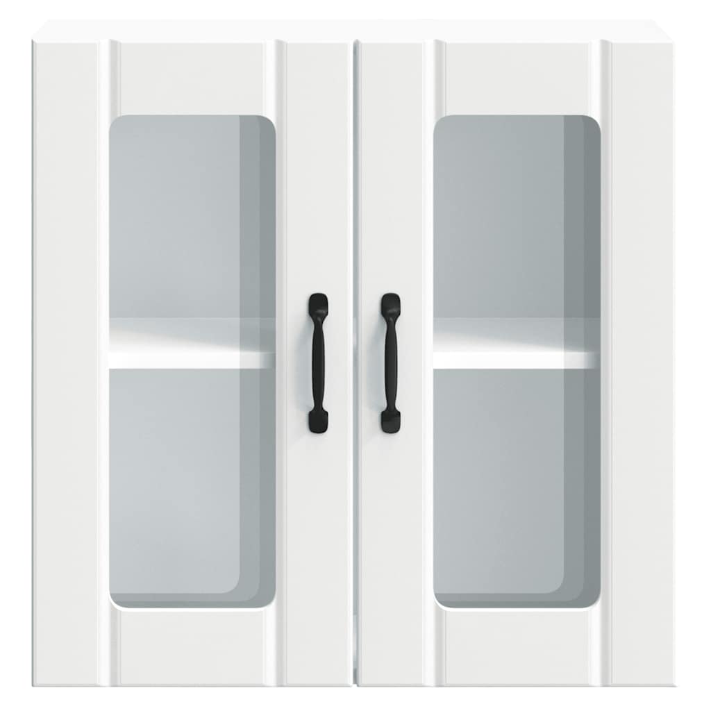 Armário de parede de cozinha porta vidro Lucca branco