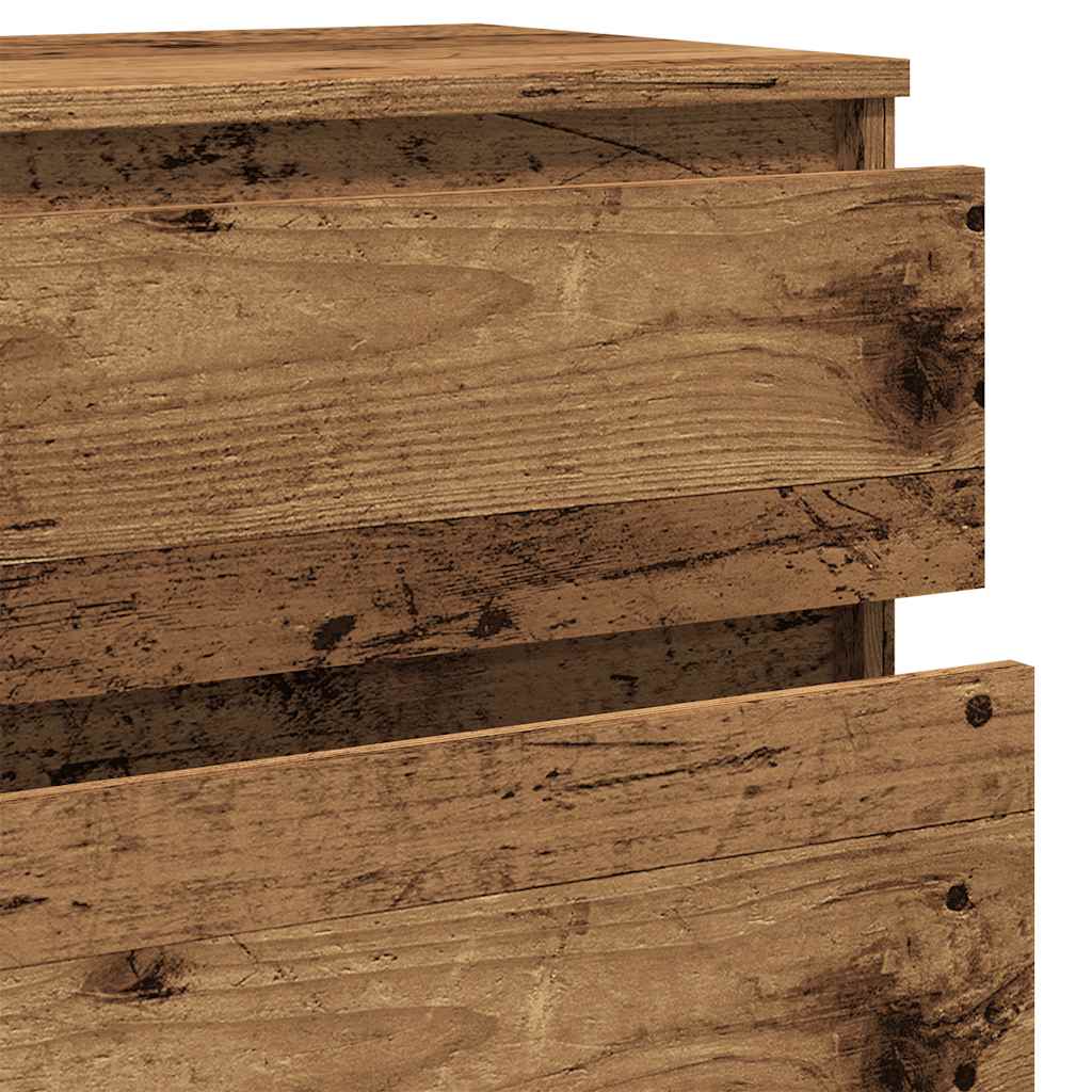Cómoda com 5 Gavetas - 60x36x103 cm - derivados madeira - madeira velha
