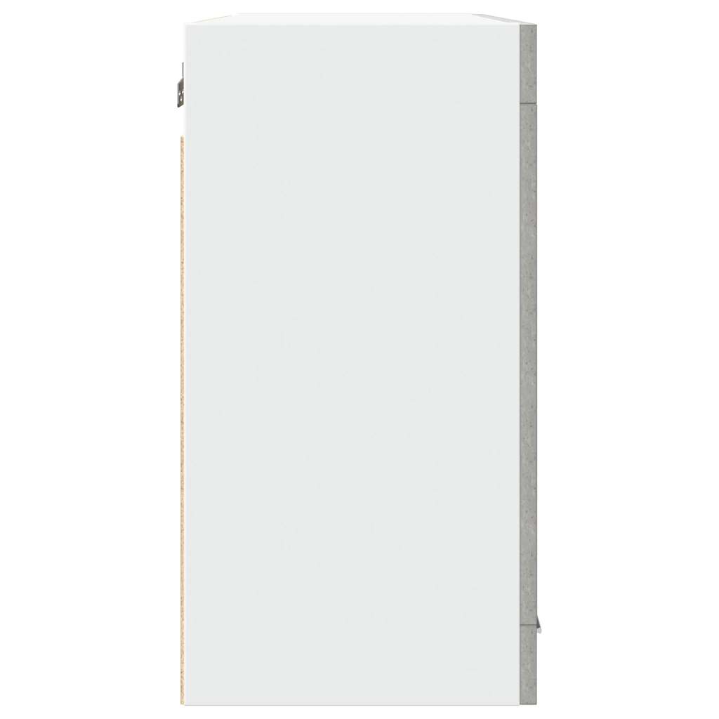 Armário de parede c/ vidro “Lyon” 80x31x60 cm cinzento cimento