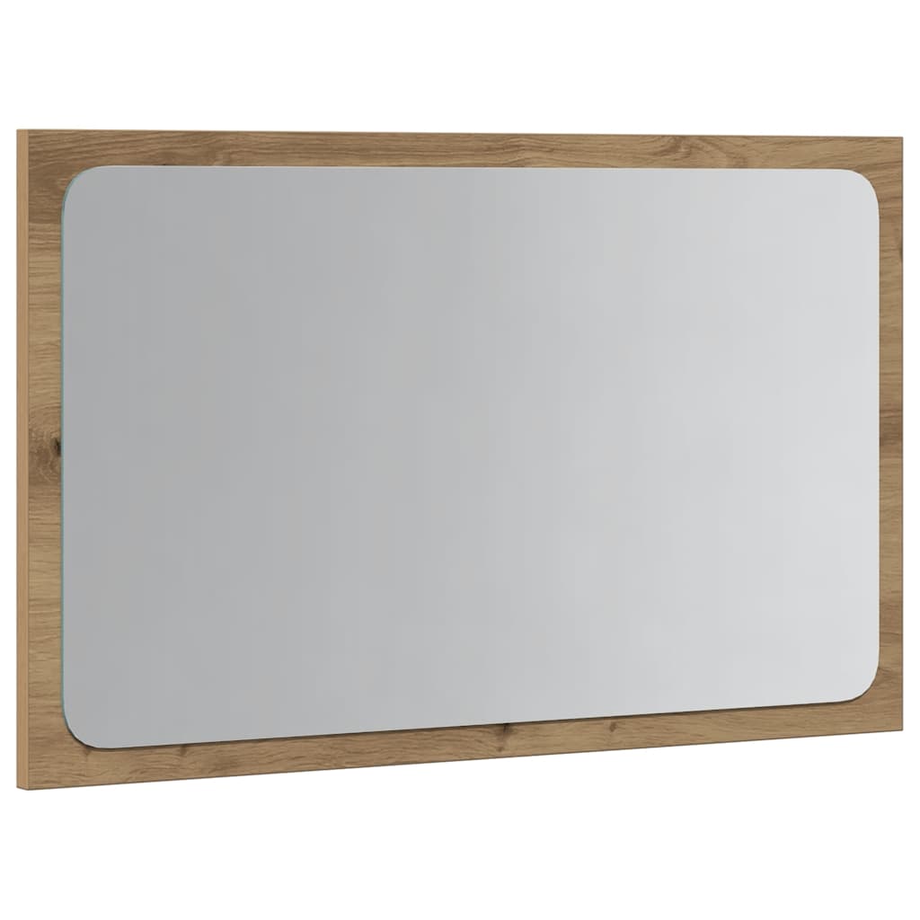 Espelho casa de banho c/ luz LED 60x8,5x38cm carvalho artisiano