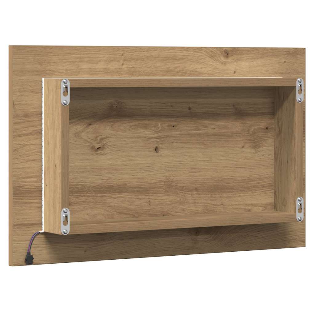 Espelho casa de banho c/ luz LED 60x8,5x38cm carvalho artisiano