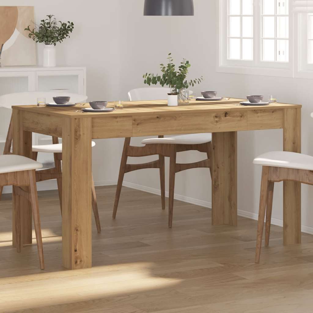 Mesa de jantar 140x74,5x76 cm deriv madeira carvalho artisiano