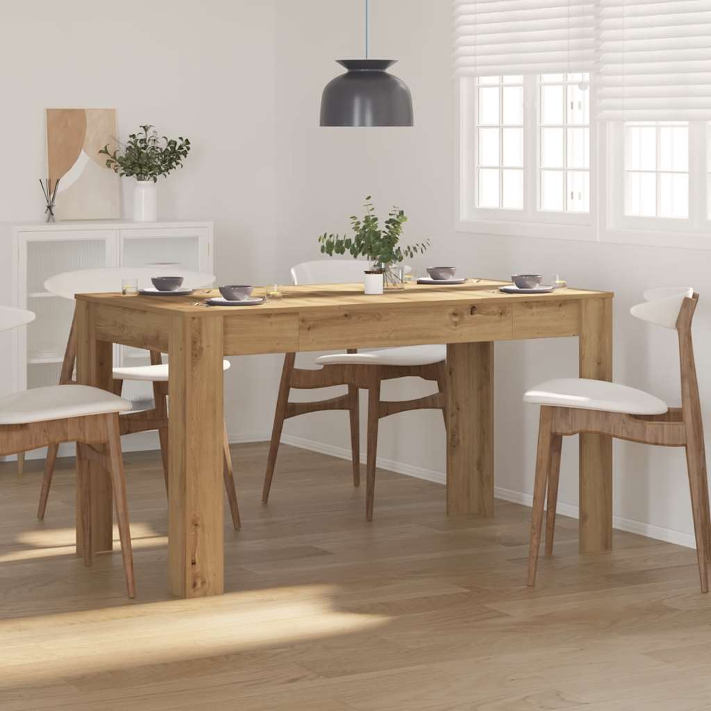 Mesa de jantar 140x74,5x76 cm deriv madeira carvalho artisiano