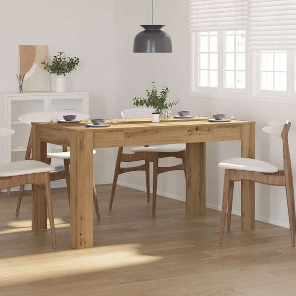 Mesa de jantar 140x74,5x76 cm deriv madeira carvalho artisiano
