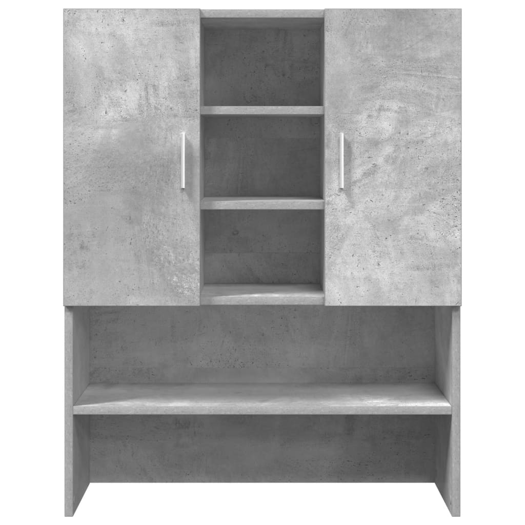 Armário sanita/máquina de lavar 70,5x25,5x90 cm cinzento cimento