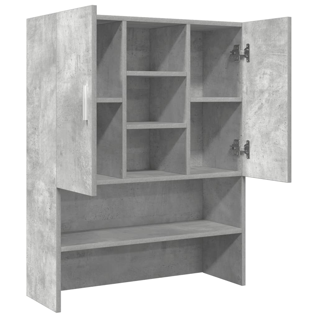 Armário sanita/máquina de lavar 70,5x25,5x90 cm cinzento cimento