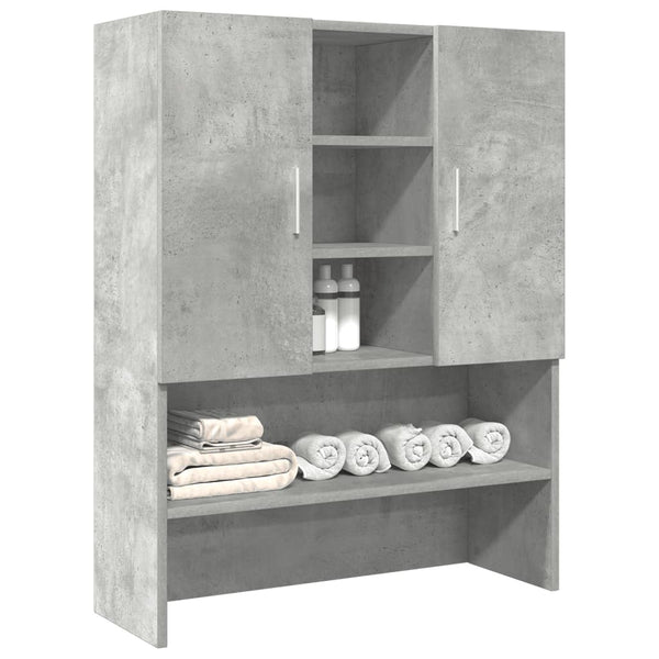Armário sanita/máquina de lavar 70,5x25,5x90 cm cinzento cimento
