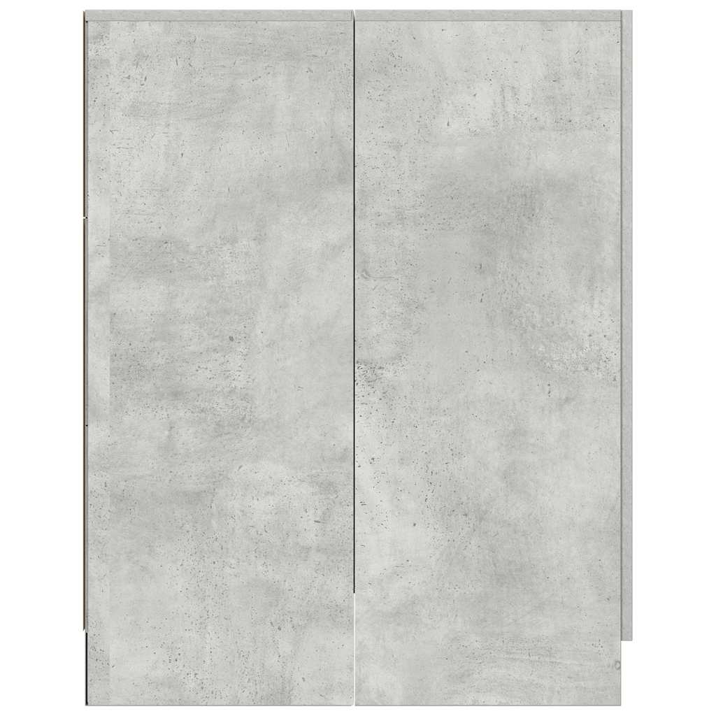 Armário sanita/máquina de lavar 70,5x71,5x91,5 cm cinzento-cimento