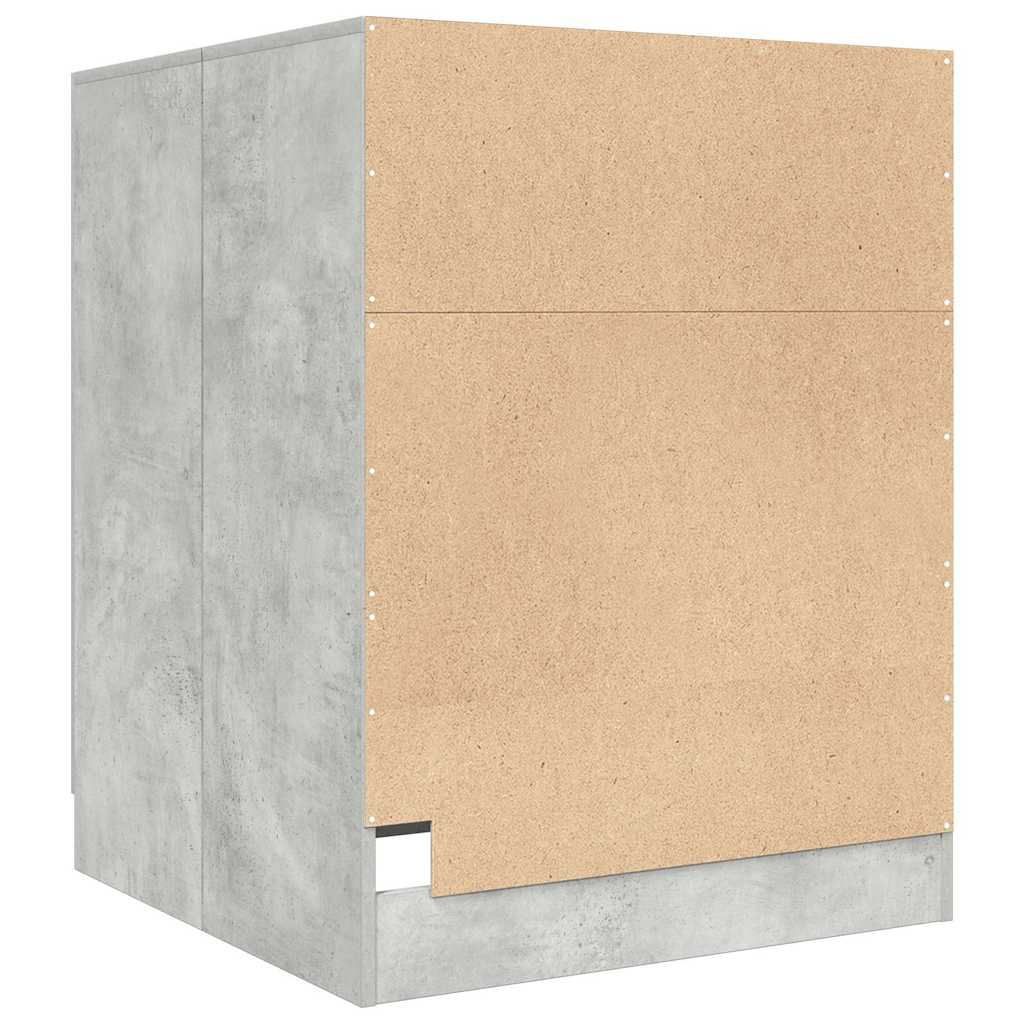 Armário sanita/máquina de lavar 70,5x71,5x91,5 cm cinzento-cimento