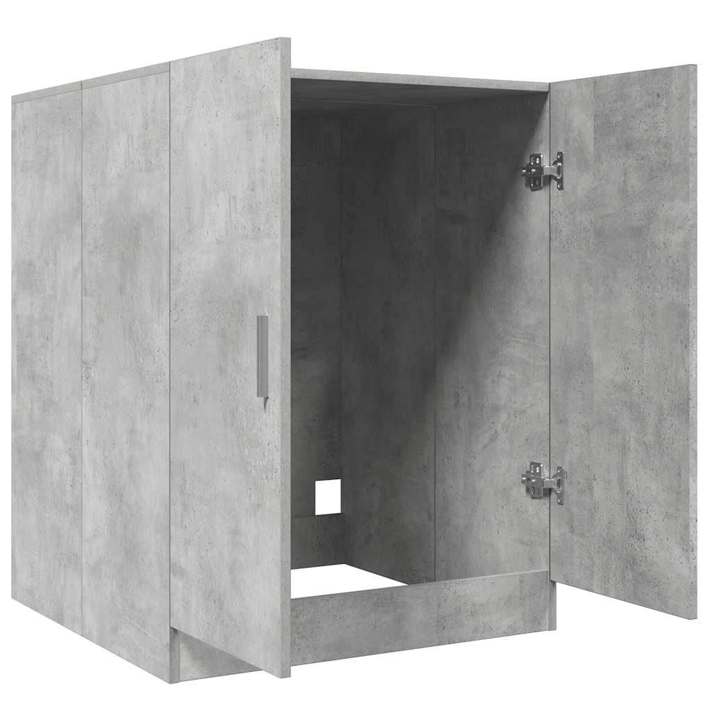 Armário sanita/máquina de lavar 70,5x71,5x91,5 cm cinzento-cimento