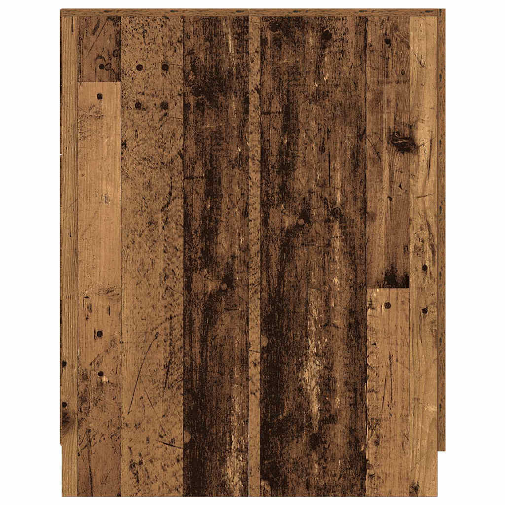 Armário sanita/máquina de lavar 70,5x71,5x91,5 cm madeira velha