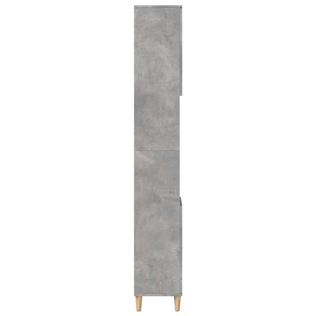 Armário de Casa de Banho 30x30x190 cm derivados de madeira cinzento cimento
