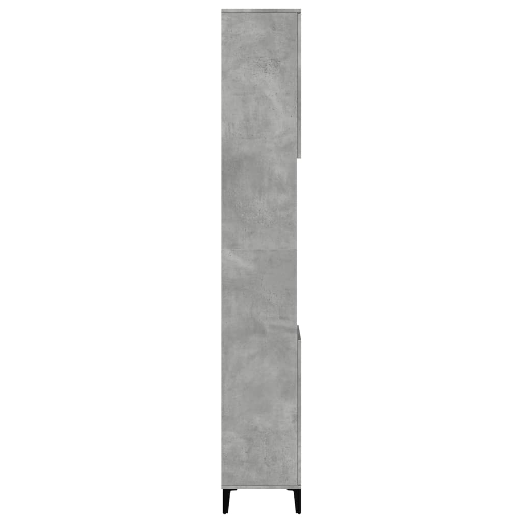 Armário de Casa de Banho 30x30x190 cm derivados de madeira cinzento cimento