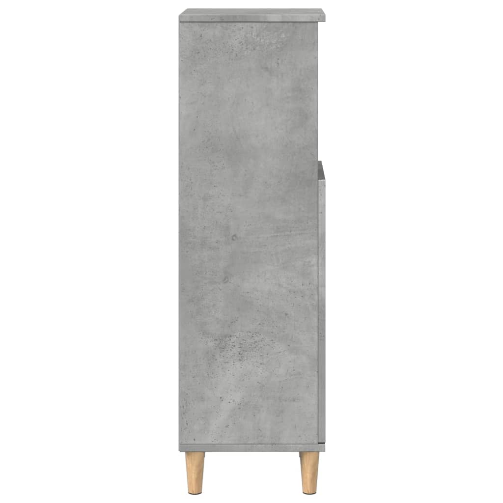 Armário de Apoio de Casa de Banho 30x30x100 cm derivados de madeira cinzento cimento