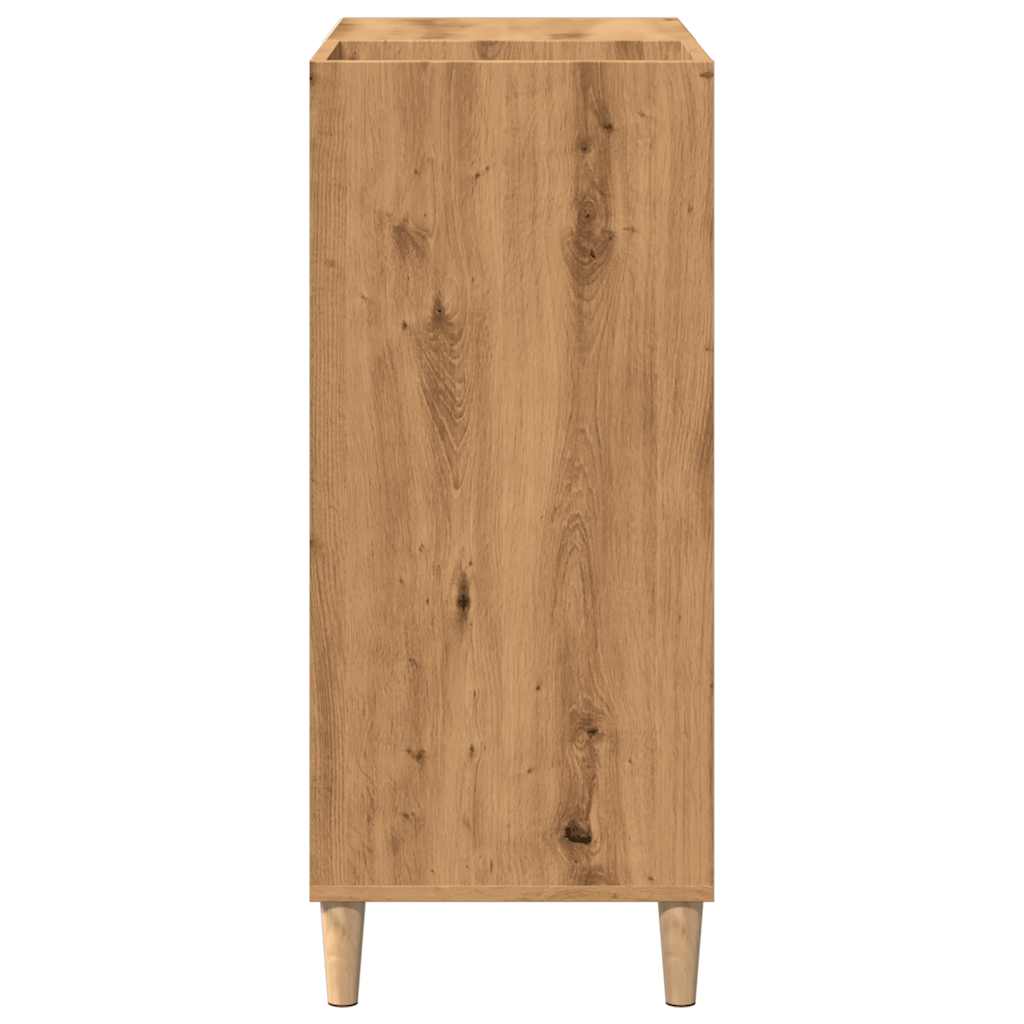 Armário discos 84,5x38x89cm deriv. madeira carvalho artisiano
