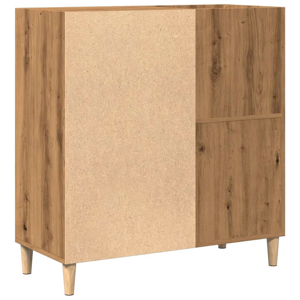 Armário discos 84,5x38x89cm deriv. madeira carvalho artisiano