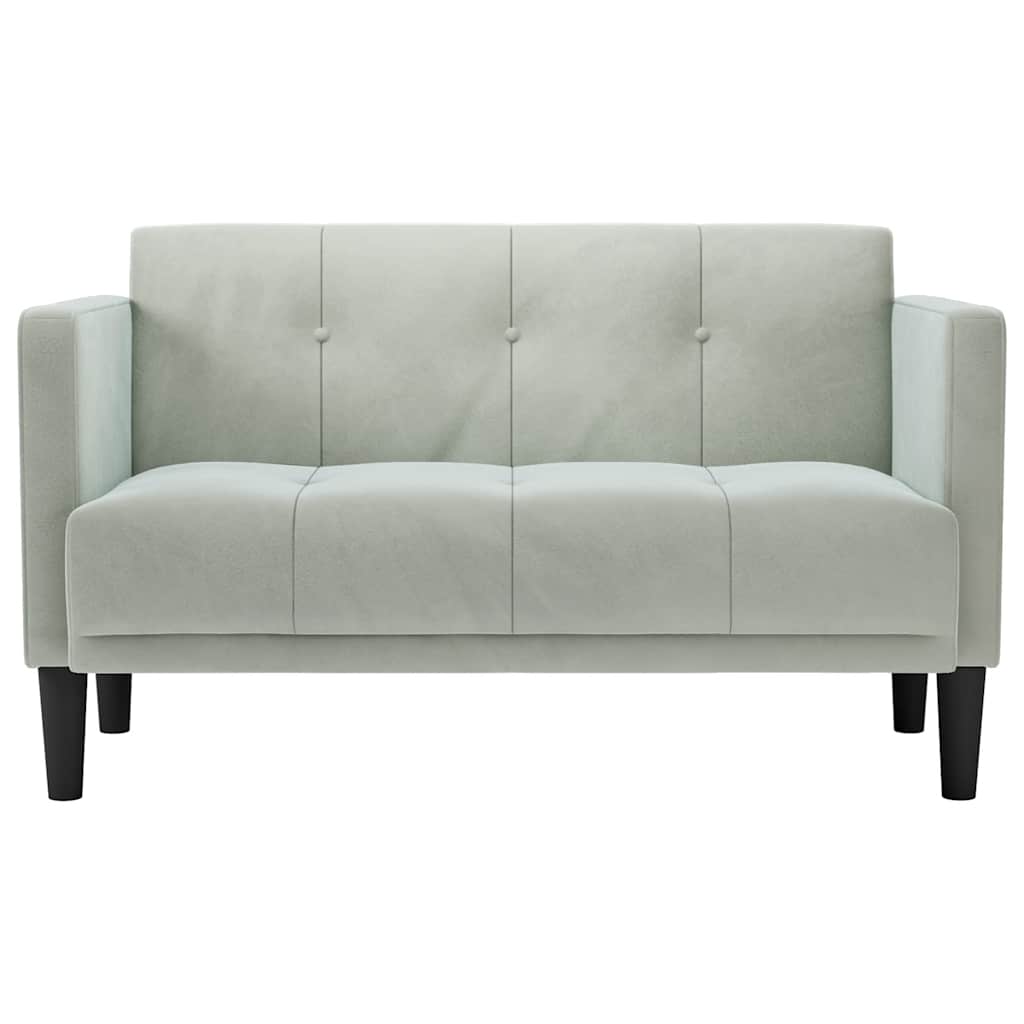 Sofá-luvas 111 cm veludo cinzento-claro
