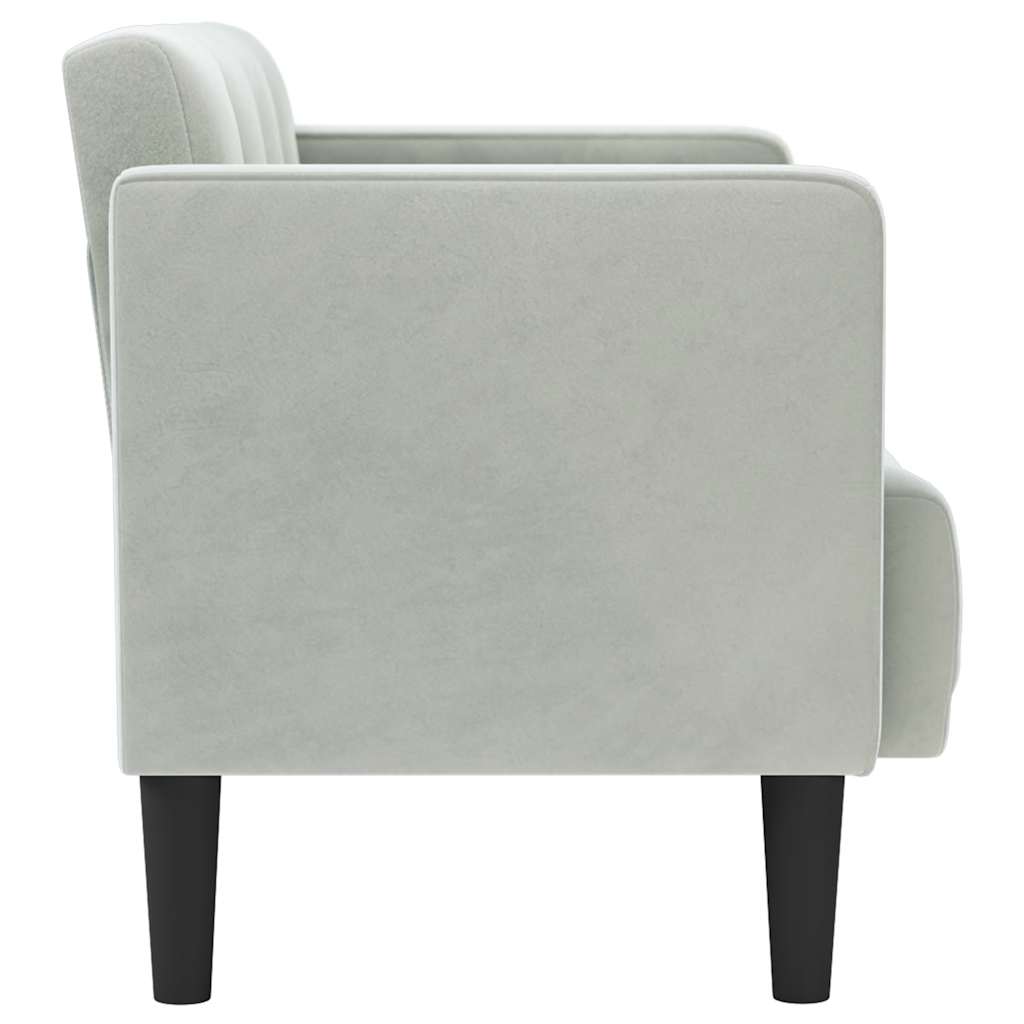 Sofá-luvas 111 cm veludo cinzento-claro