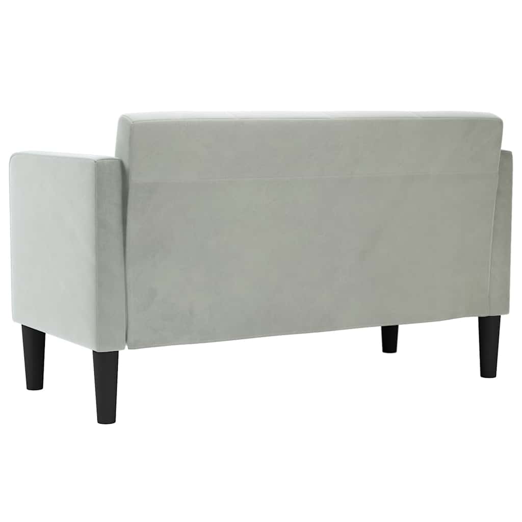 Sofá-luvas 111 cm veludo cinzento-claro