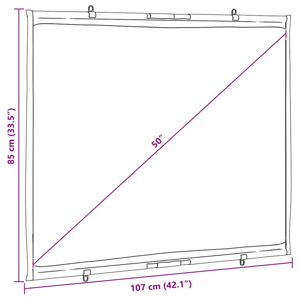 Tela de projeção parede suspensa 50" 4:3