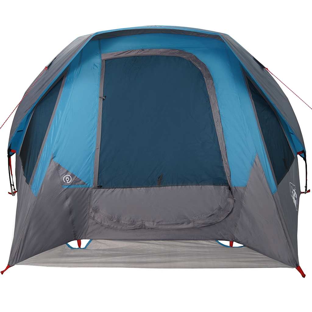 Tenda de campismo cabana para 4 pessoas impermeável azul