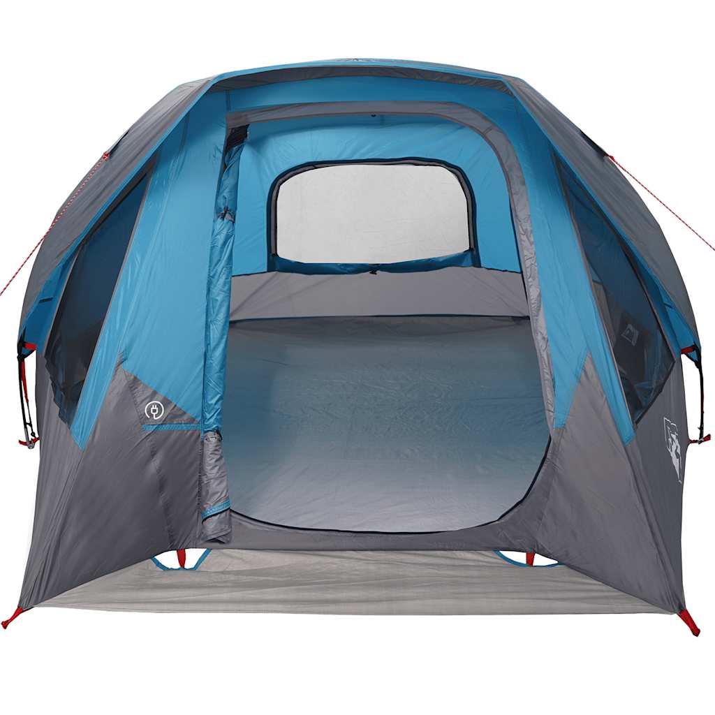 Tenda de campismo cabana para 4 pessoas impermeável azul