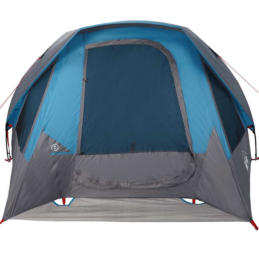 Tenda familiar estilo cabana para 6 pessoas impermeável azul
