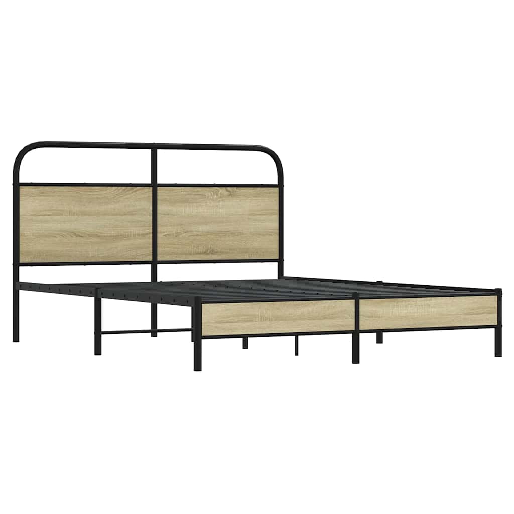 Estrutura cama s/ colchão derivados de madeira carvalho sonoma