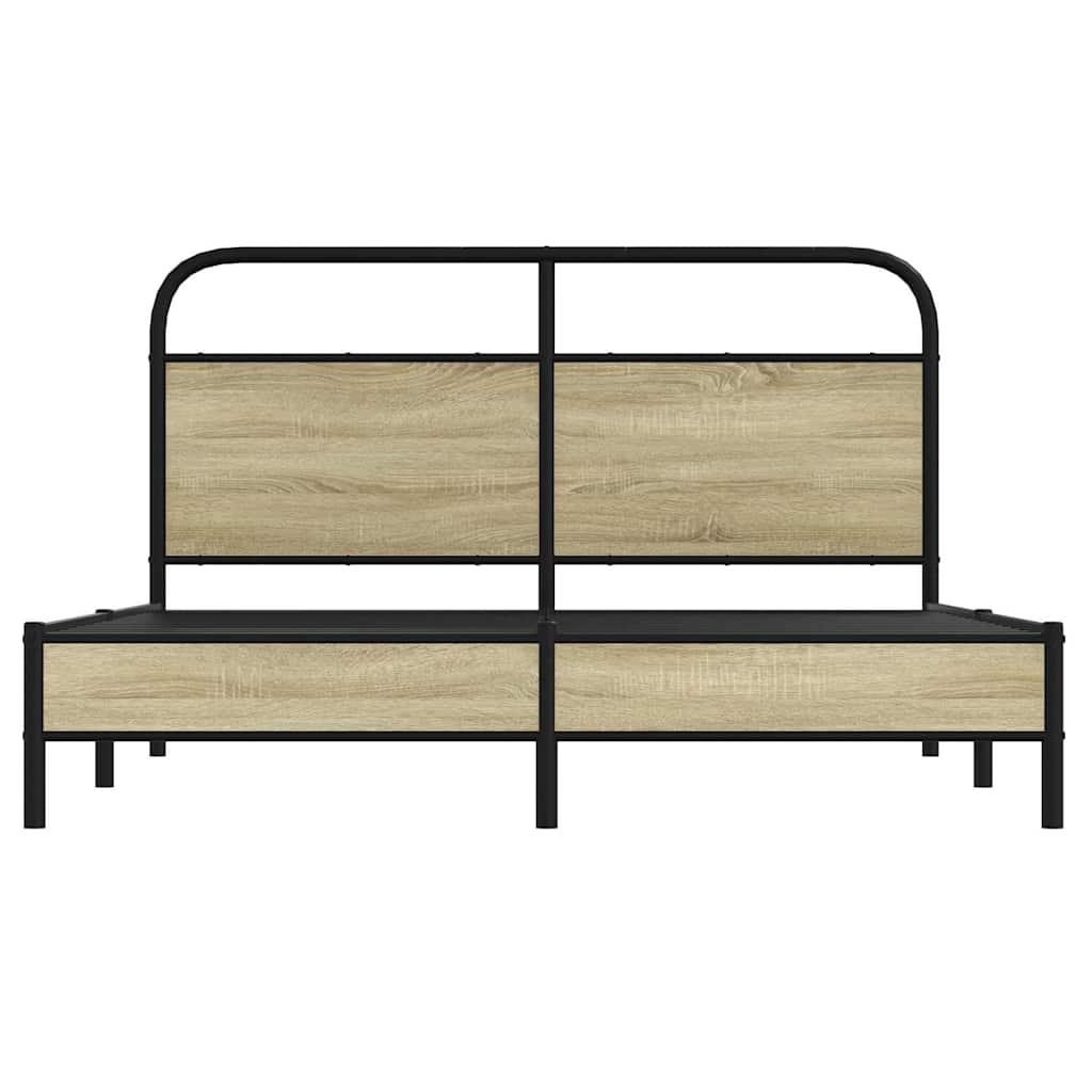 Estrutura cama s/ colchão derivados de madeira carvalho sonoma