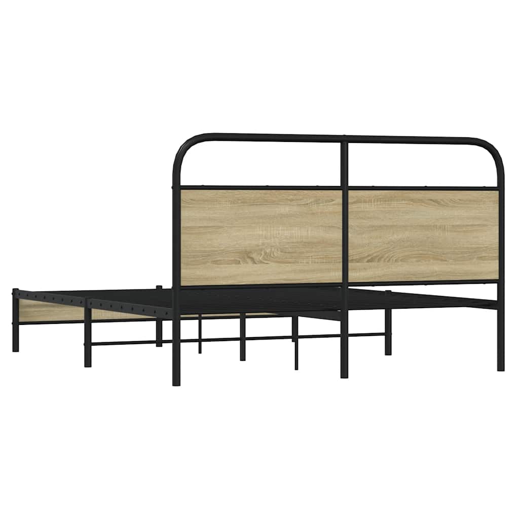 Estrutura cama s/ colchão derivados de madeira carvalho sonoma