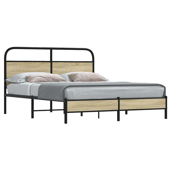 Estrutura cama s/ colchão derivados de madeira carvalho sonoma
